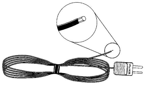 Bead Wire Temp Probe, -40 to 500 Deg F