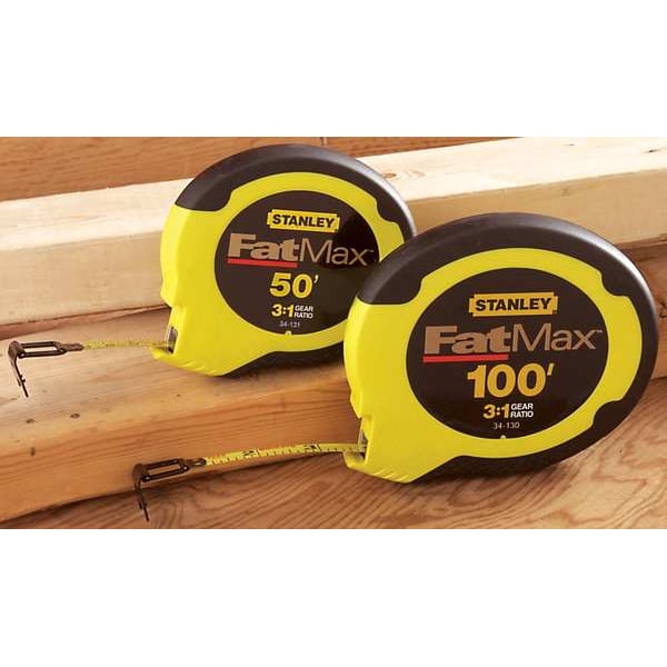 100 ft Tape Measure, 3/8 in Blade