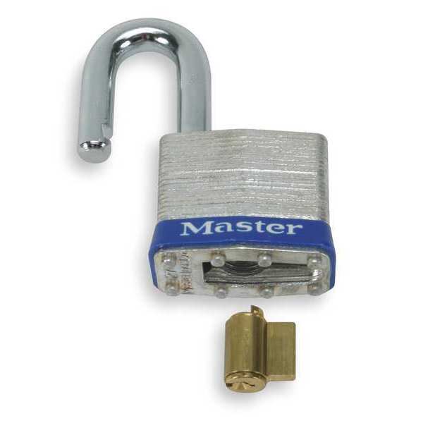 Padlock, Keyed Different, Standard Shackle, Rectangular Brass Body, Boron Shackle, 25/32 in W