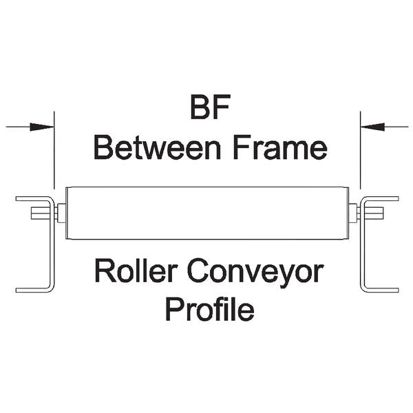 Galv Replacement Roller, 1.9In Dia, 10BF, Type: Light Duty