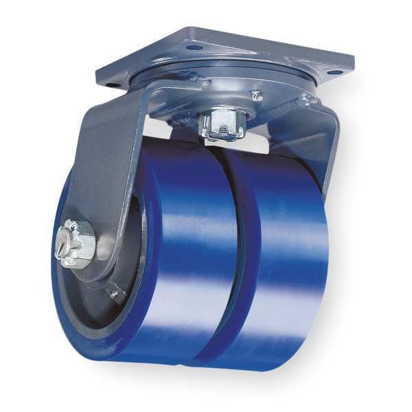 Dual Wheel Caster, Polyurethan, 10,000 lb.