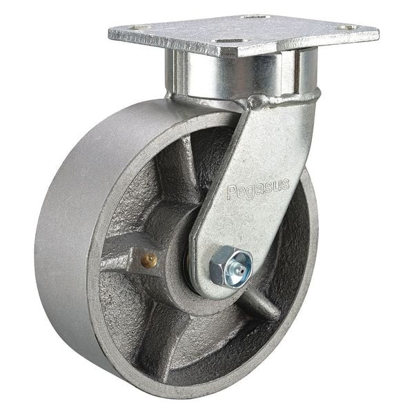 Kingpinless Swivel Caster, Ductile Iron, 10in, 4100lb