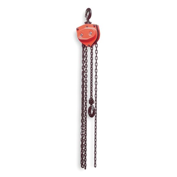 Manual Chain Hoist, 6000 lb., Lift 15 ft.