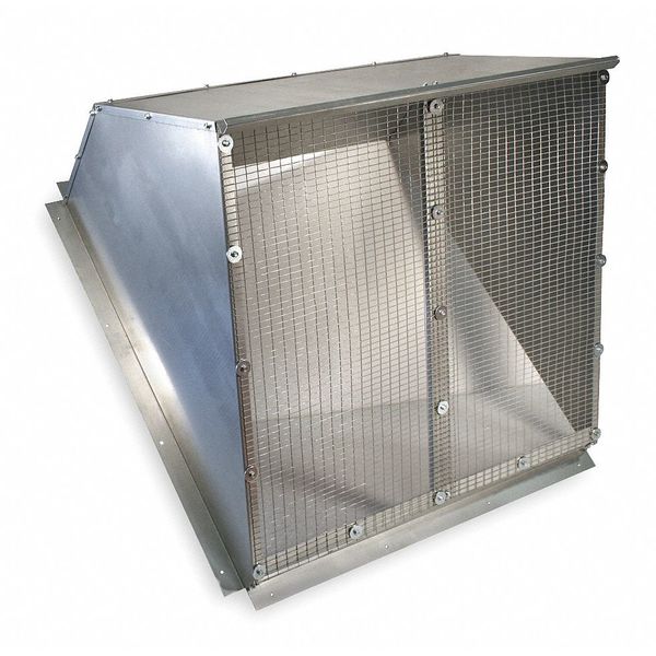 Weather Hood, 48 In, Galvanized Steel
