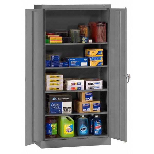 24 ga. ga. Steel Storage Cabinet, 36 in W, 72 in H, Stationary