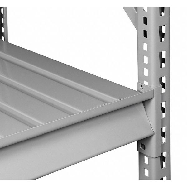 Decking, Ribbed Steel, 72 in W, 36 in D, Gray, Powder Coated Finish, Gauge: 22