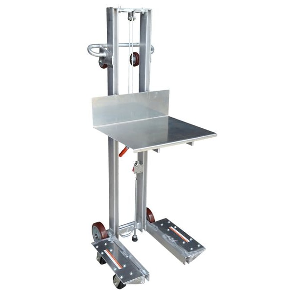Manual Platform Lift Truck, Manual, 400 lb Load Capacity, Hand Winch Lift Control