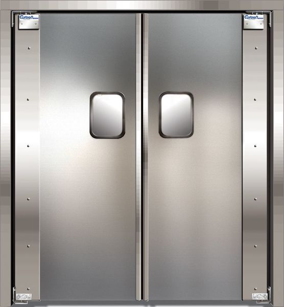 Light Impact Door, 7x6 ft, Stainless Steel