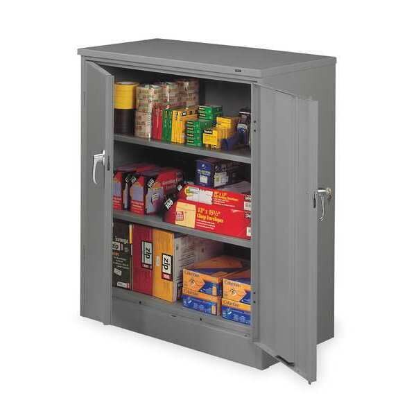 24 ga. ga. Carbon Steel Storage Cabinet, 36 in W, 42 in H, Stationary