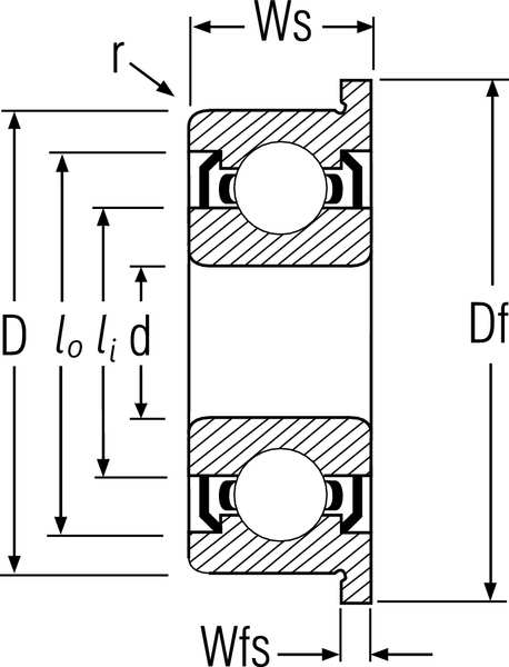 Radial Bearing, DBL Shield, 0.250 In. Bore