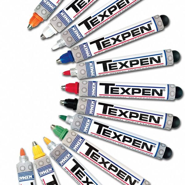 Permanent Industrial Steel Ball Tip Paint Marker, Medium Tip, Red Color Family, Ink
