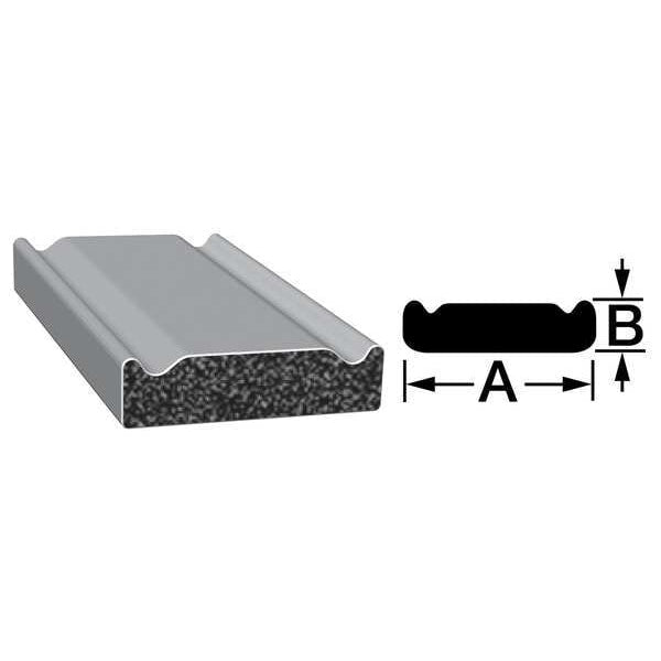 Crown Rectangle Rubber Seal w/Adhesive Back, 100 ft. x .25