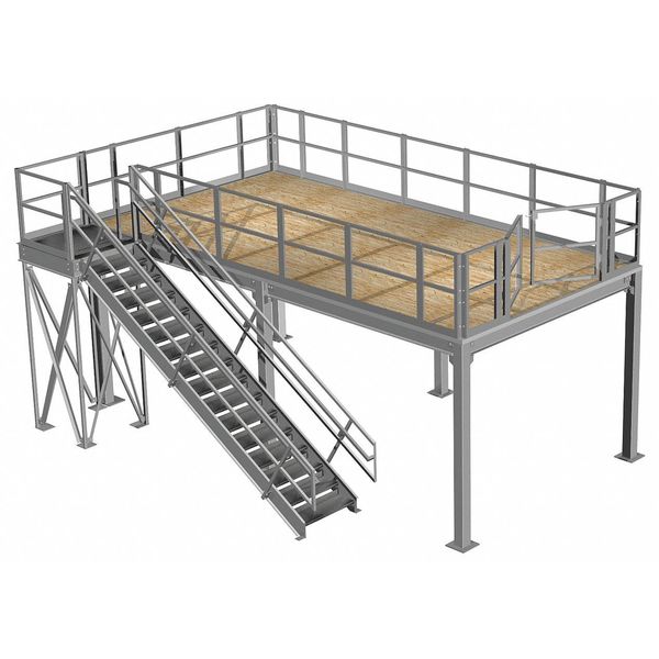 High Density Board Mezzanine, 8Ft X 16Ft