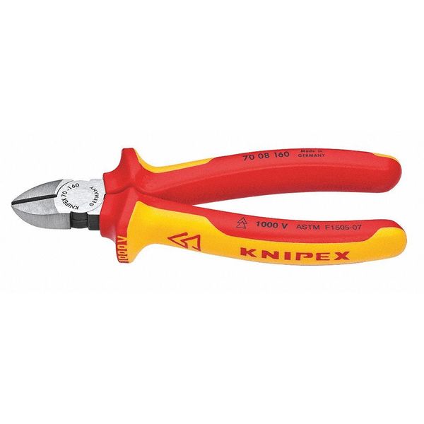 6 1/4 in 70 Diagonal Cutting Plier Standard Cut Narrow Nose Insulated