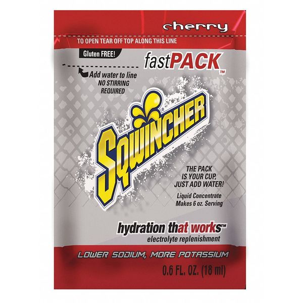 Sports Drink Liquid Concentrate 0.6 oz., Cherry, Pk50