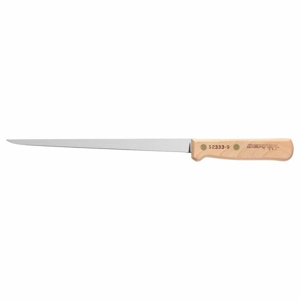 Fillet Knife, 9 in Blade, Brown Handle