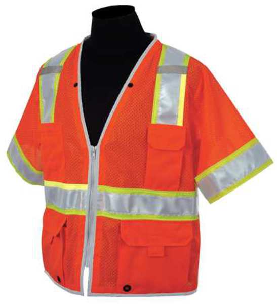 XL Class 3 High Visibility Vest, Orange
