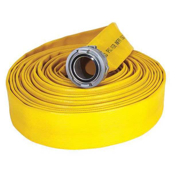 Supply Line Fire Hose, 50 ft. L, Yellow