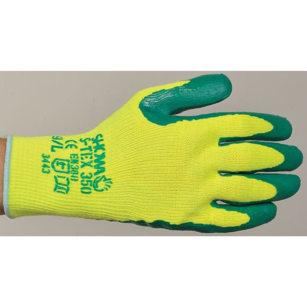 Cut Resistant Gloves, Yellow/Green, L, PR