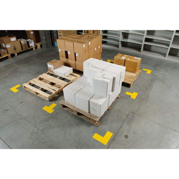 Floor Marking Tape, T, 4In W, 10In L, PK20