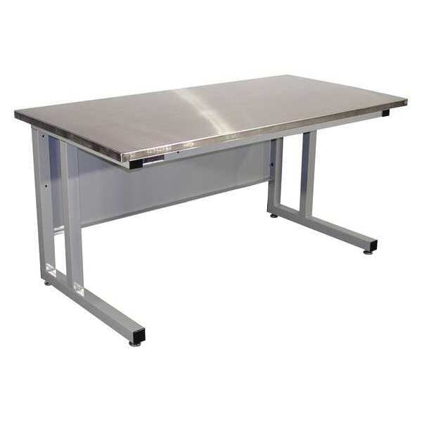 Workstation, Stainless Steel, Lt Gray