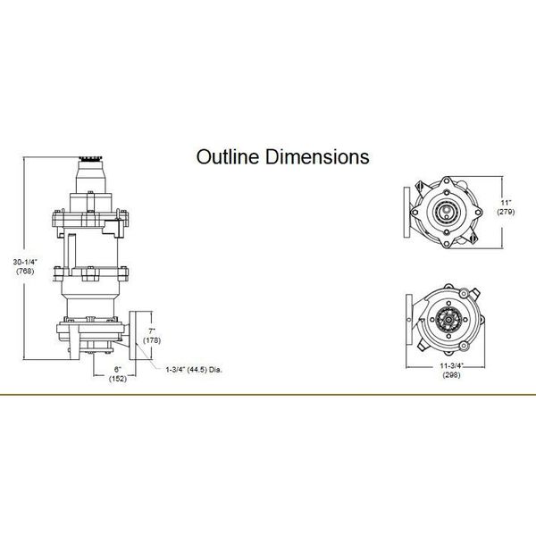 Grinder Pump, 5 HP, 460 Volts, 10.34 Amps