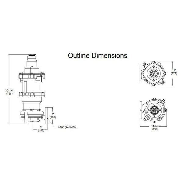 Grinder Pump, 7.5 HP, 230 Volts, 24.64 Amps