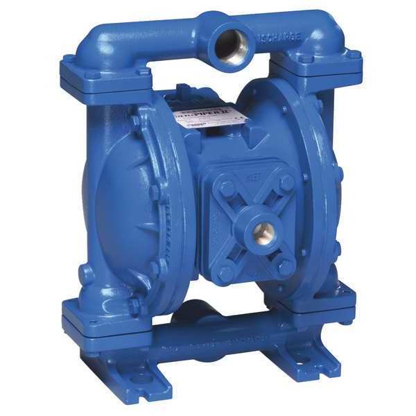 Double Diaphragm Pump, Aluminum, Air Operated, 45 GPM 220 Degrees F