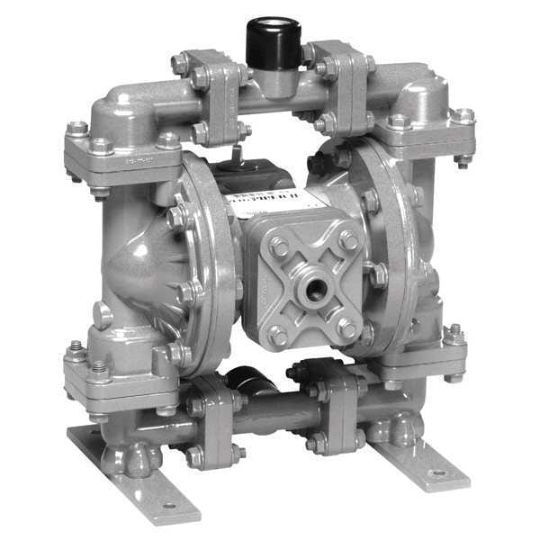 Double Diaphragm Pump, Stainless steel, Air Operated, Santoprene