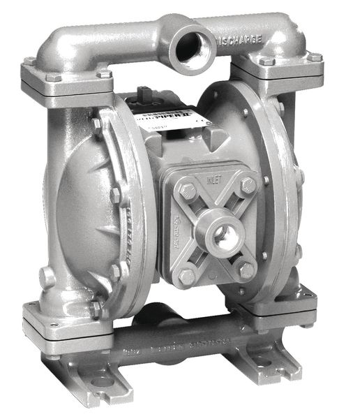 Double Diaphragm Pump, Stainless steel, Air Operated, Buna N, 45 GPM