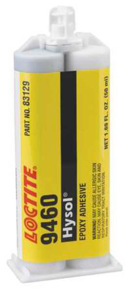Epoxy Adhesive, 9460 Series, Gray, 1:01 Mix Ratio, 3 hr Functional Cure, Dual-Cartridge