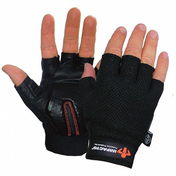 Anti-Vibration Gloves, XL, Black, PR