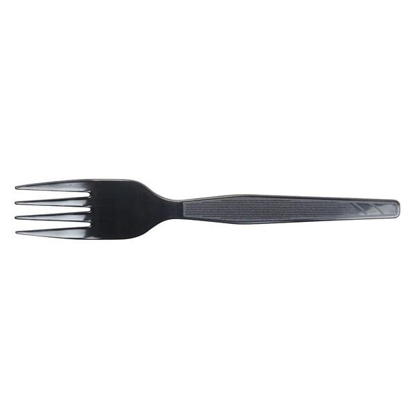 Disposable Fork, Black, Medium Weight, PK2000
