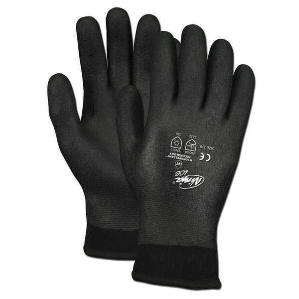 Coated Gloves, Black, L, PR