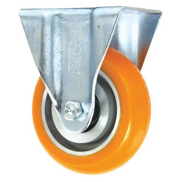 Rigid Plate Caster, Orange, Load 400, 4
