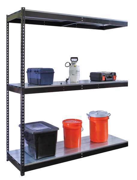 Boltless Shelving Add-On, 72x24, 3 Shelf