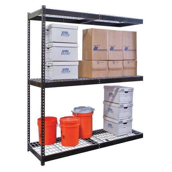 Boltless Shelving Add-On, 72x24, 3 Shelf