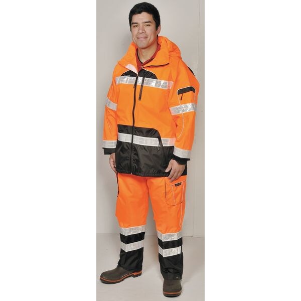 Rain Jacket, Reflctv Piping, Orange, 4X-5X