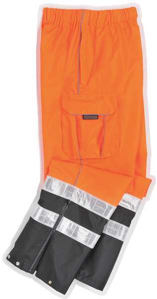 Rain Pant, Refl Piping, Orange, 4XL-5XL