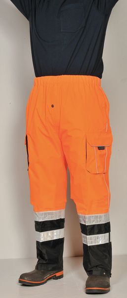 Rain Pant, Refl Piping, Orange, 4XL-5XL