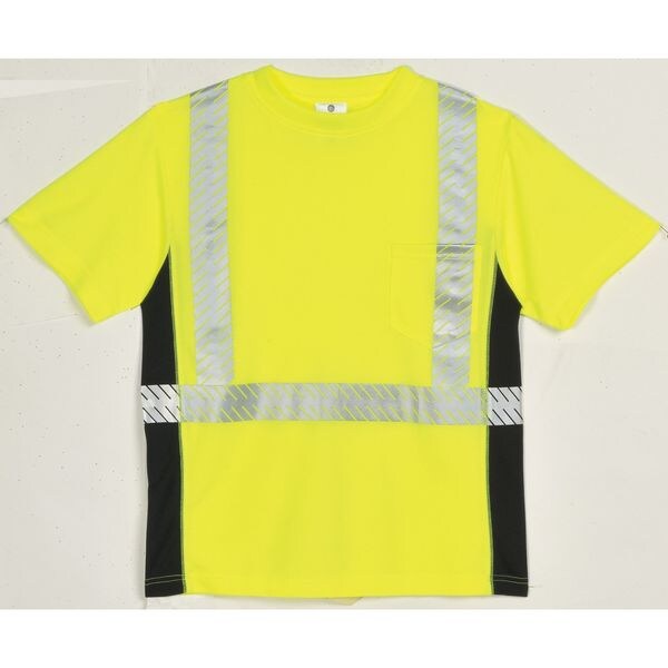 T-Shirt, Black Sided, Class 2, Lime, M