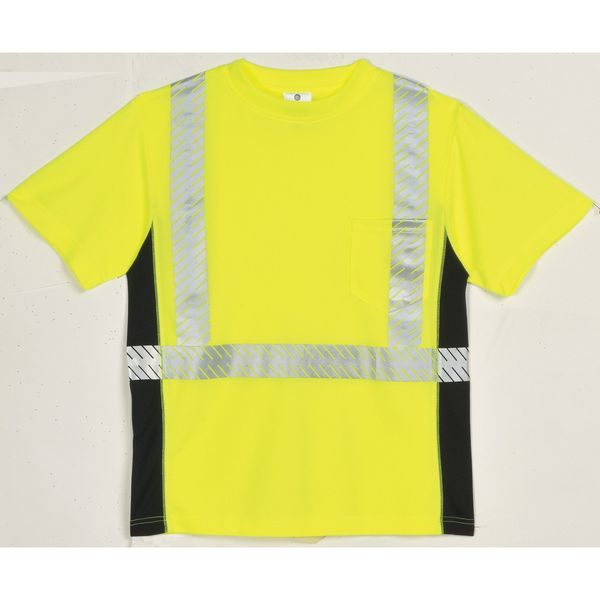 T-Shirt, Black Sided, Class 2, Lime, L