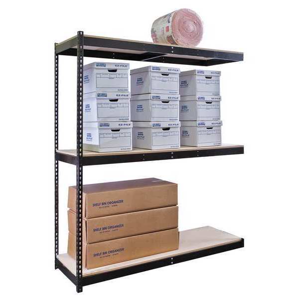 Boltless Shelving Add-On, 72x24, 3 Shelf