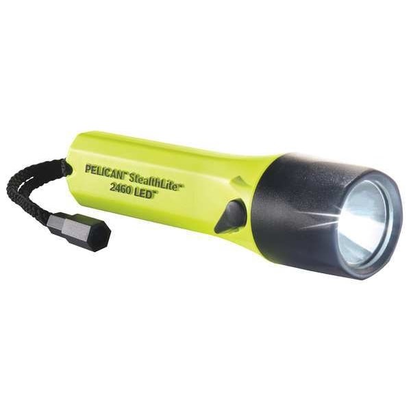 Yellow Rechargeable Led Industrial Handheld Flashlight, 183 lm