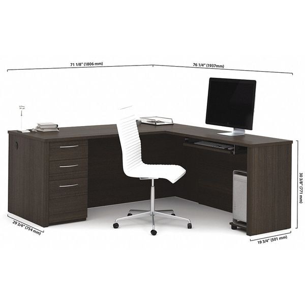 L Shaped Desk, 76.2