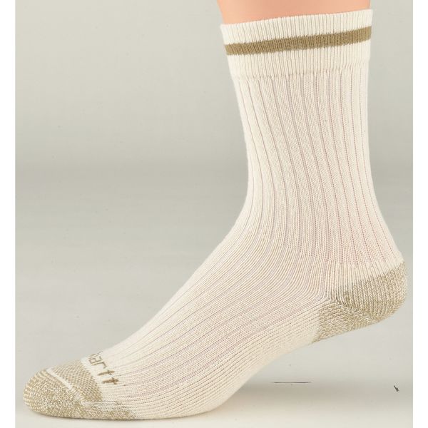 Socks, Womens, Crew, Khaki, M, 5.5-11.5, PR