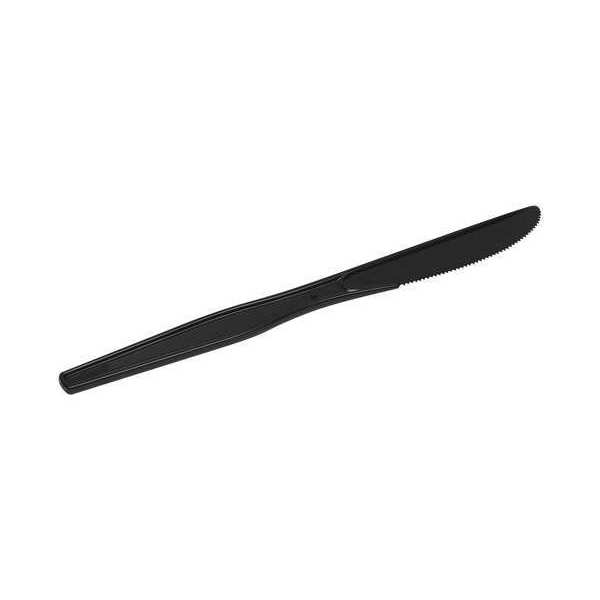 Wrapped Disposable Knife, Black, Heavy Weight, PK1000