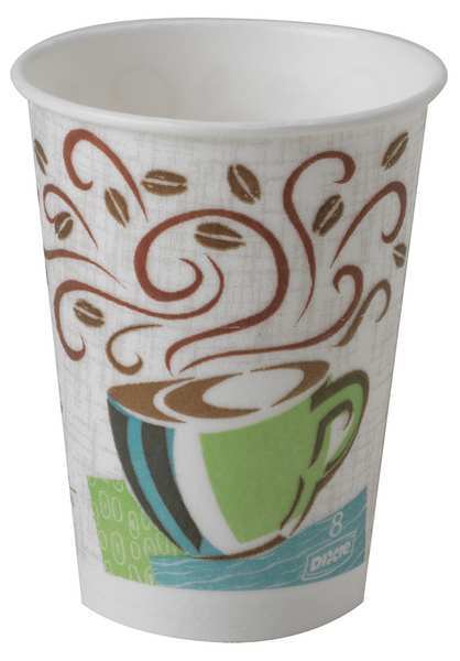 Disposable Cold/Hot Cup 8 oz. White, Paper, Pk1000