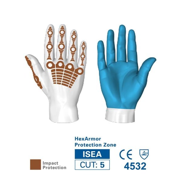 Cut Resistant Impact Gloves, A8 Cut Level, Uncoated, XL, 1 PR