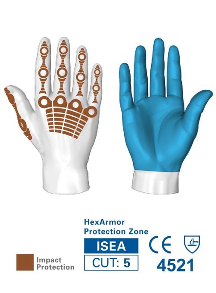 Hi-Vis Cut Resistant Impact Gloves, A8 Cut Level, Uncoated, M, 1 PR